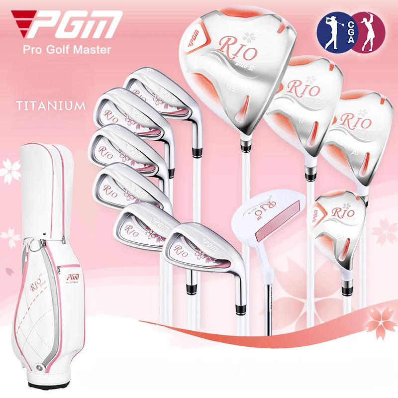 PGM Carbon Stainless Steel Iron Wood Driver Beginner Training High rebound RIO III Women Golf Club Set with Bag LTG038