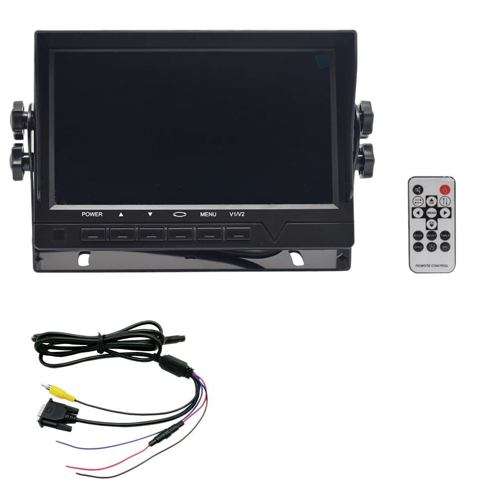 

7 Inch TFT LCD Wired Car Monitor HD Display AV1 VGA Rearview Parking System