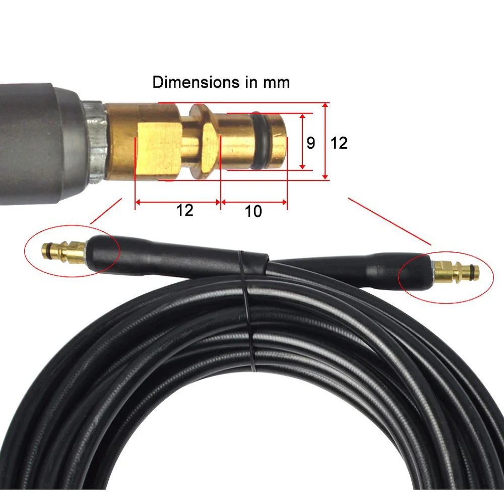 Easy to Use Hose Extension Connector for Karcher KSeries High Pressure Water Cleaning Hose Maximum Pressure 660bar