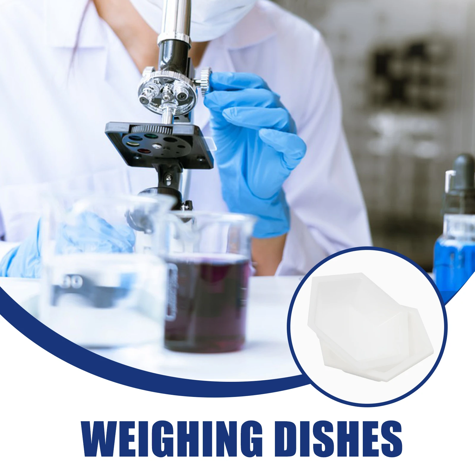 

10 Pcs Weighing Pan Tray Lab Weight Dishes Measuring Boats Sample Trays Small Plastic Plates Scale