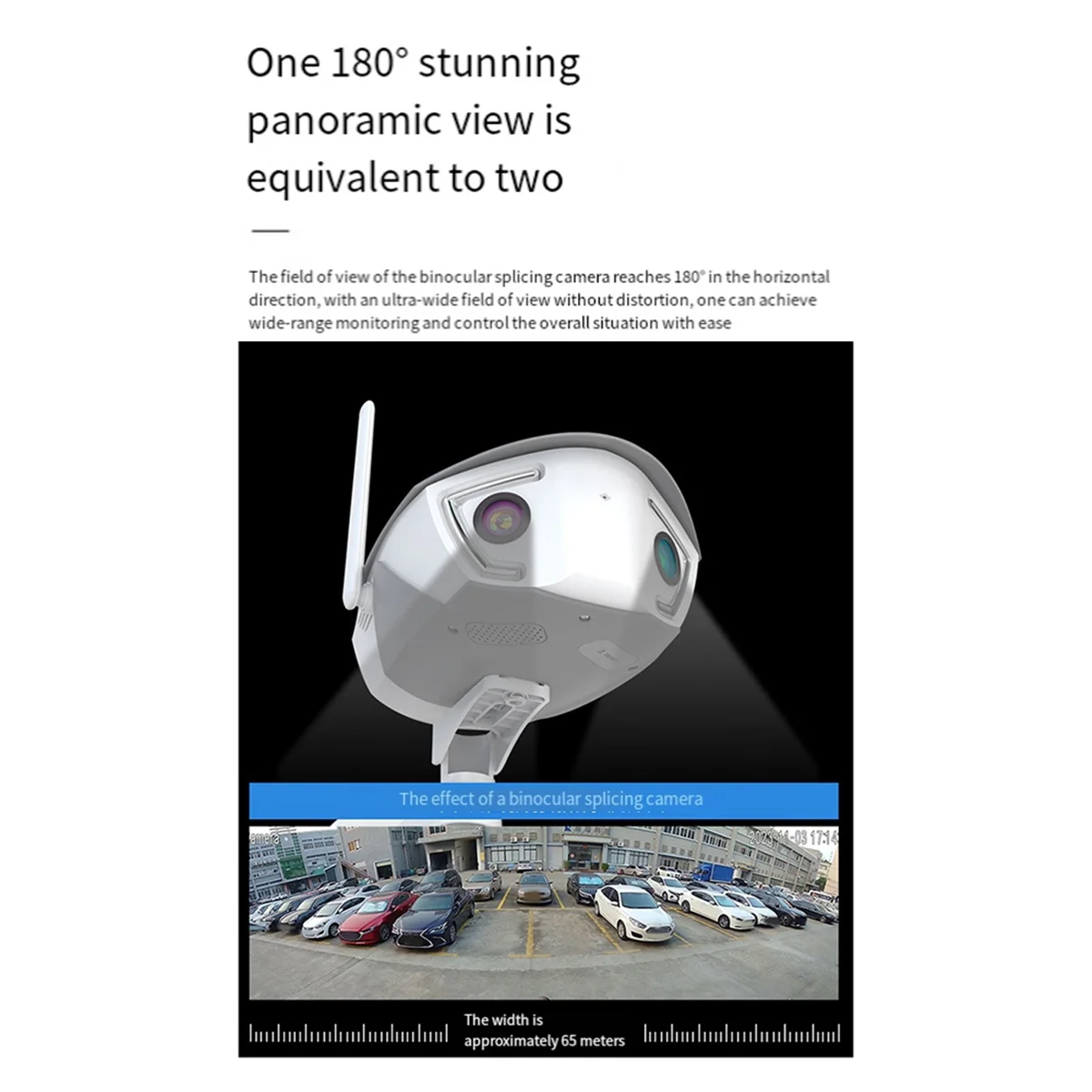 كاميرا مراقبة واي فاي خارجية 4MP 4G POE عدسة مزدوجة 180 °   كاميرا مراقبة للرؤية الليلية بزاوية واسعة للغاية، قابس الاتحاد الأوروبي