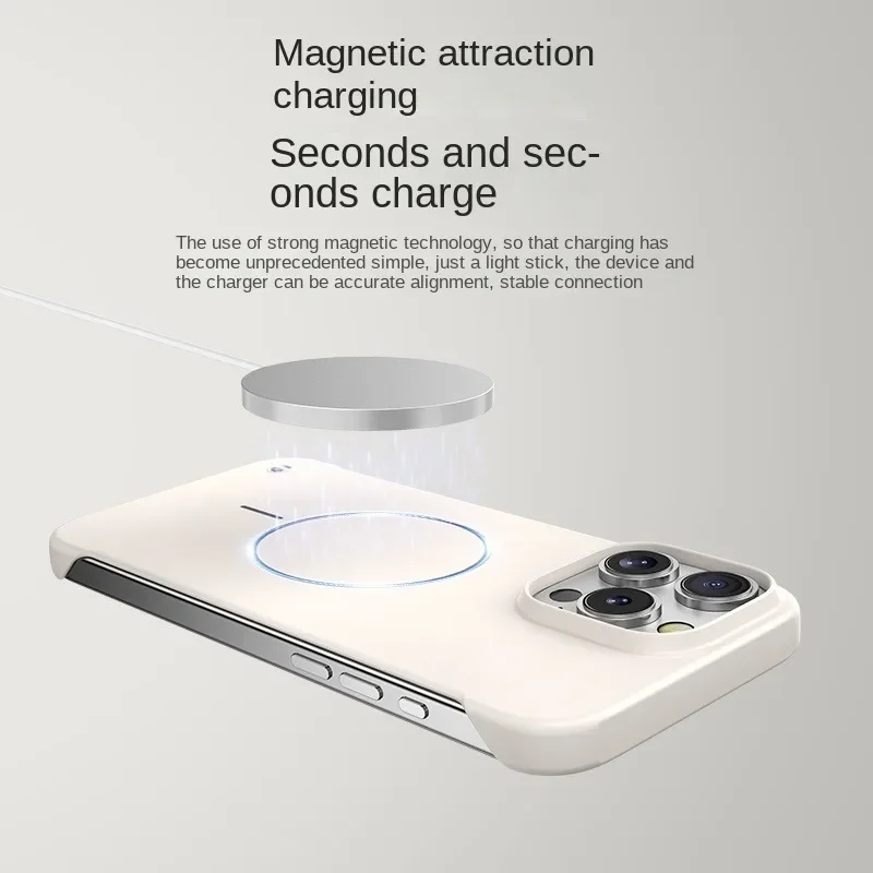 حافظة تبريد صلبة رفيعة للغاية بدون إطار لهاتف آيفون 16E 16 15 14 13 17 Pro Max Plus لهاتف Magsafe غطاء مغناطيسي مقاوم للصدمات #4