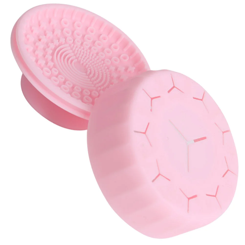Caja de limpieza de silicona, herramienta limpiadora de doble uso, caja de limpieza de brochas de maquillaje para cepillos, Kit de fregado, accesorios de maquillaje