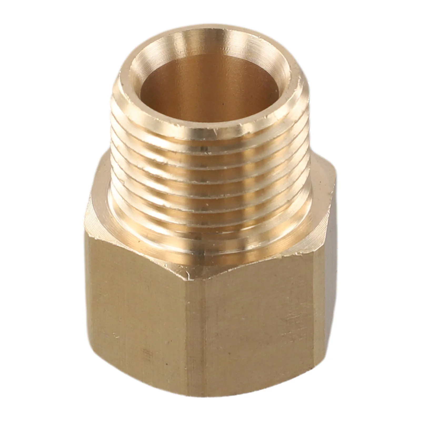 M22 14mm Female Thread to G1/2 Male Metric Brass Adapter for Pressure Washers Compatible with Multiple Hose and Washer Brands