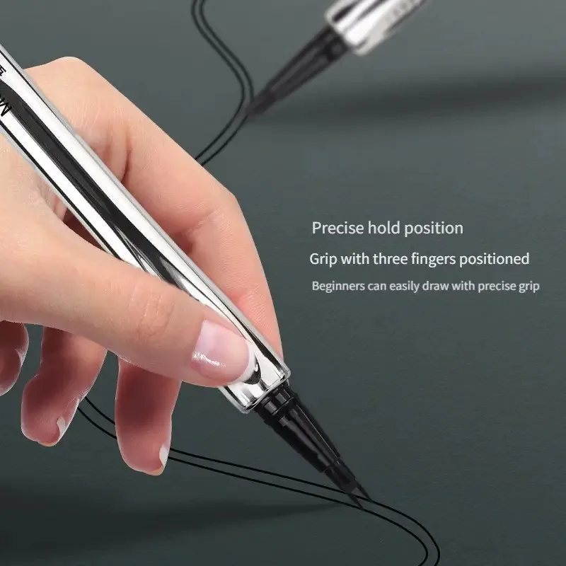 قلم الحواجب يدوم طويلاً وسهل الإمساك وشم الحواجب المقاوم للماء والرقيق السائل الكذب على شكل دودة القز