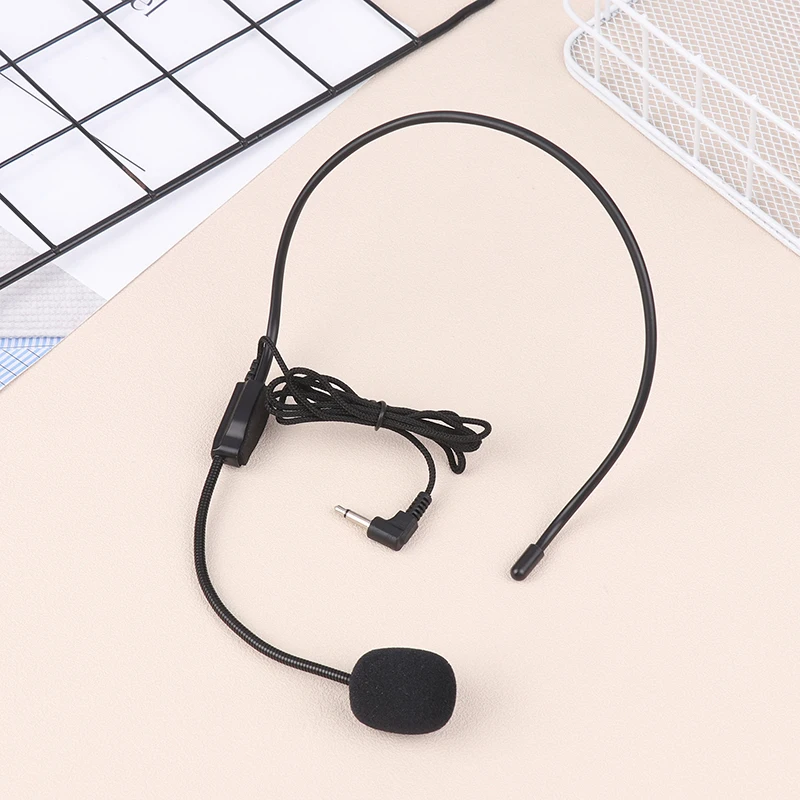 Portable Head-mounted Headset Microphone Wired 3.5mm Plug Lecture Speech Headset Mic For Teaching Meeting Bee Ear Mic