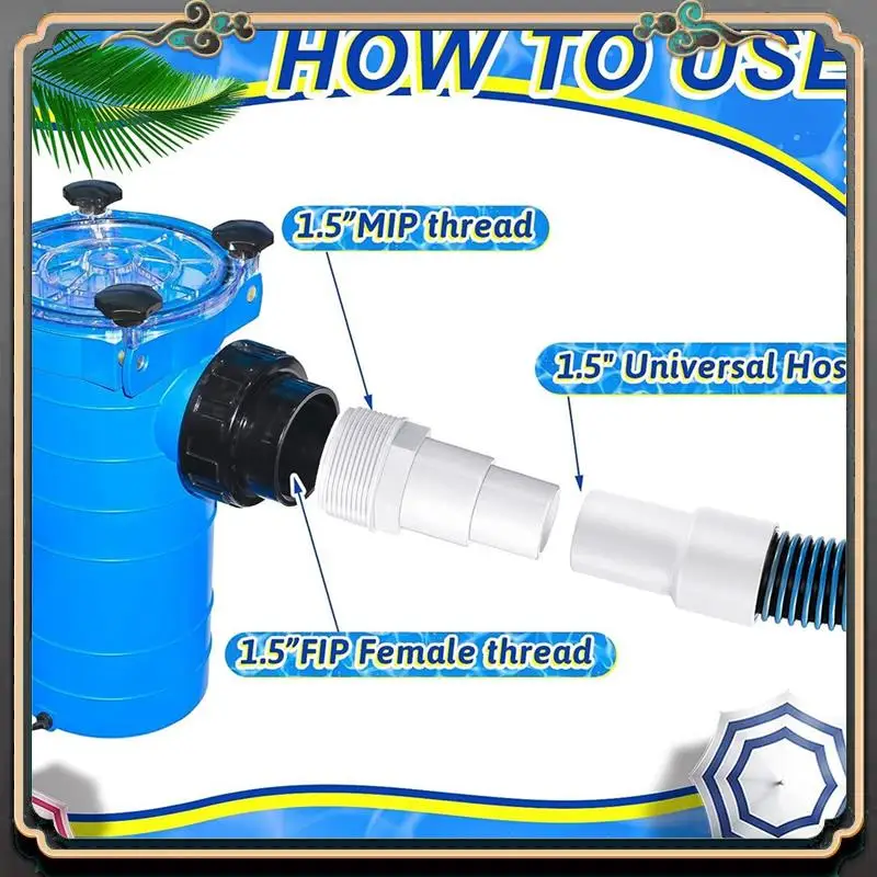 

Premium 1.5Inch Diameter Pool Pump Replacement Hose Parts Pool Hoses For Above Ground Pools For Filter Pump