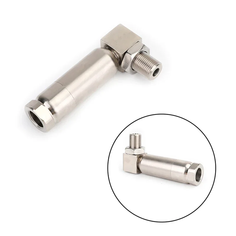 M18x1.5 90° O2 Sensor Spacer with Mini Catalyst Converter– Stainless Steel CEL Eliminator for Exhaust, Fix Check Engine Light