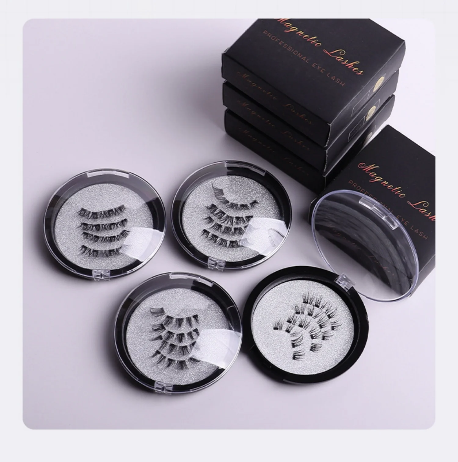 Soft Magnetic Eyelashes No Glue Needed Reusable Natural Look 3D Lashes Easy Apply Soft Magnetic Lashes Kit for Eye Makeup