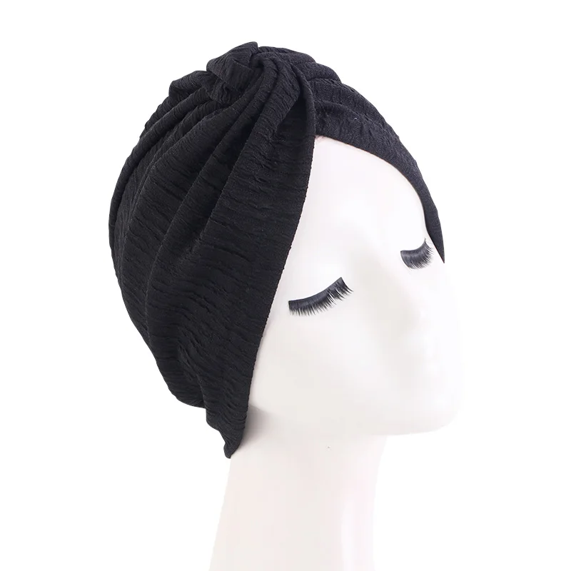 Turbante con nudo giratorio para mujer, gorro de quimio elástico, Hijab, sombrero para pacientes con cáncer, accesorios para la pérdida de cabello,