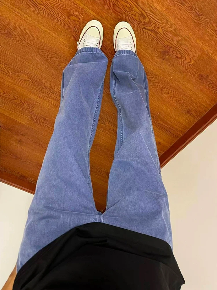 

Мужские джинсы Cleanfit синие, с эффектом удлиненных ног, микро-клеш, повседневная молодежная одежда, рабочая одежда