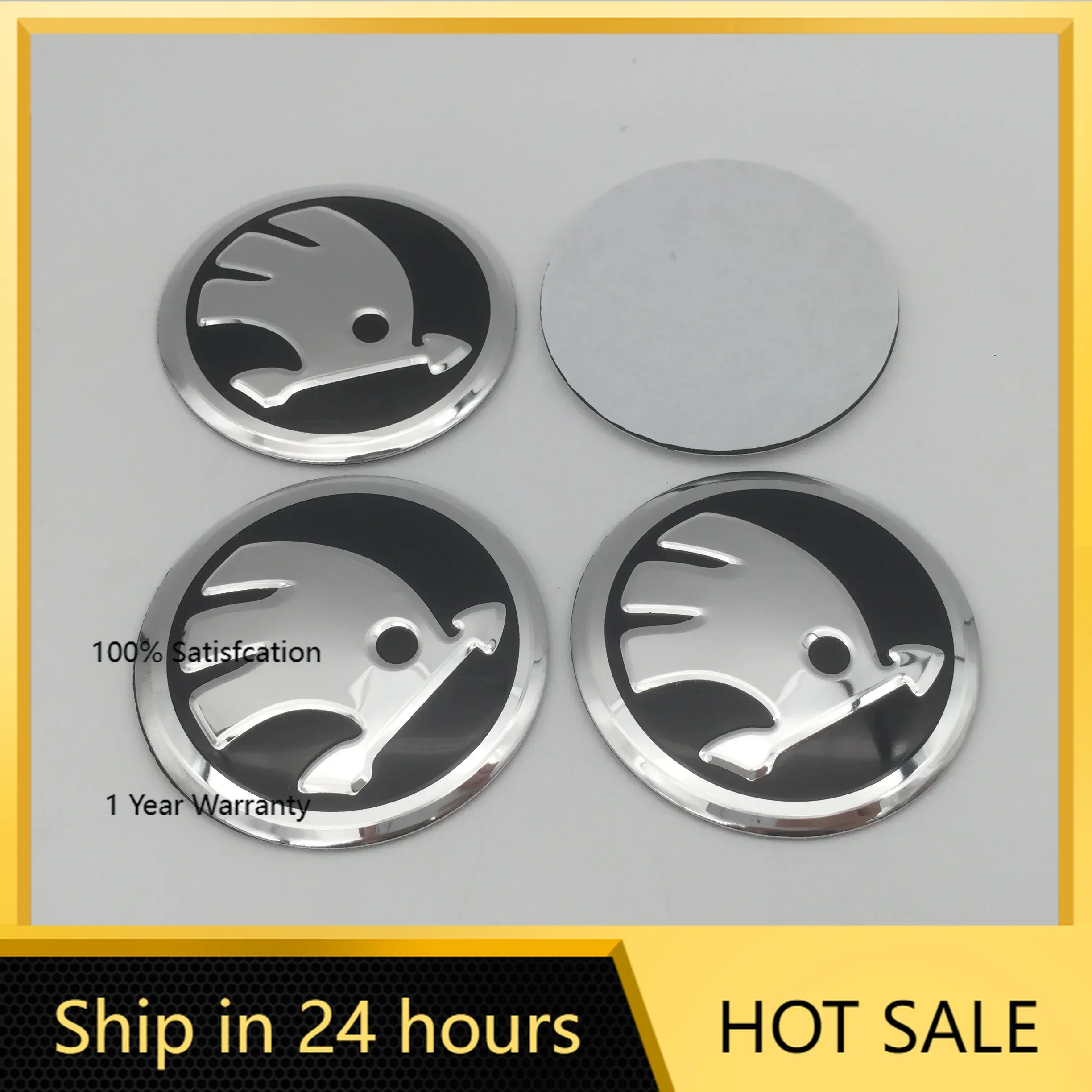 

Car Sticker 2026 Hot 4pcs 3D 56mm 60mm 65mm For Skoda Car emblem Wheel hub Center Cap Badge covers sticker Decals Styling access