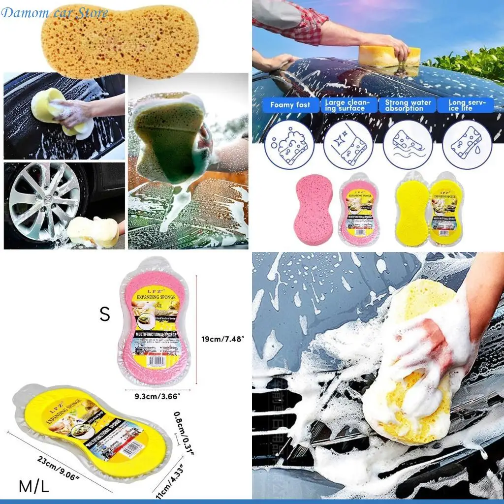 

A2UC 5xWaxing Wiping Car Sponge for Car Cleaning Cleaning Sponge Car Sponge Pad Car Wash Sponge(Random Color)