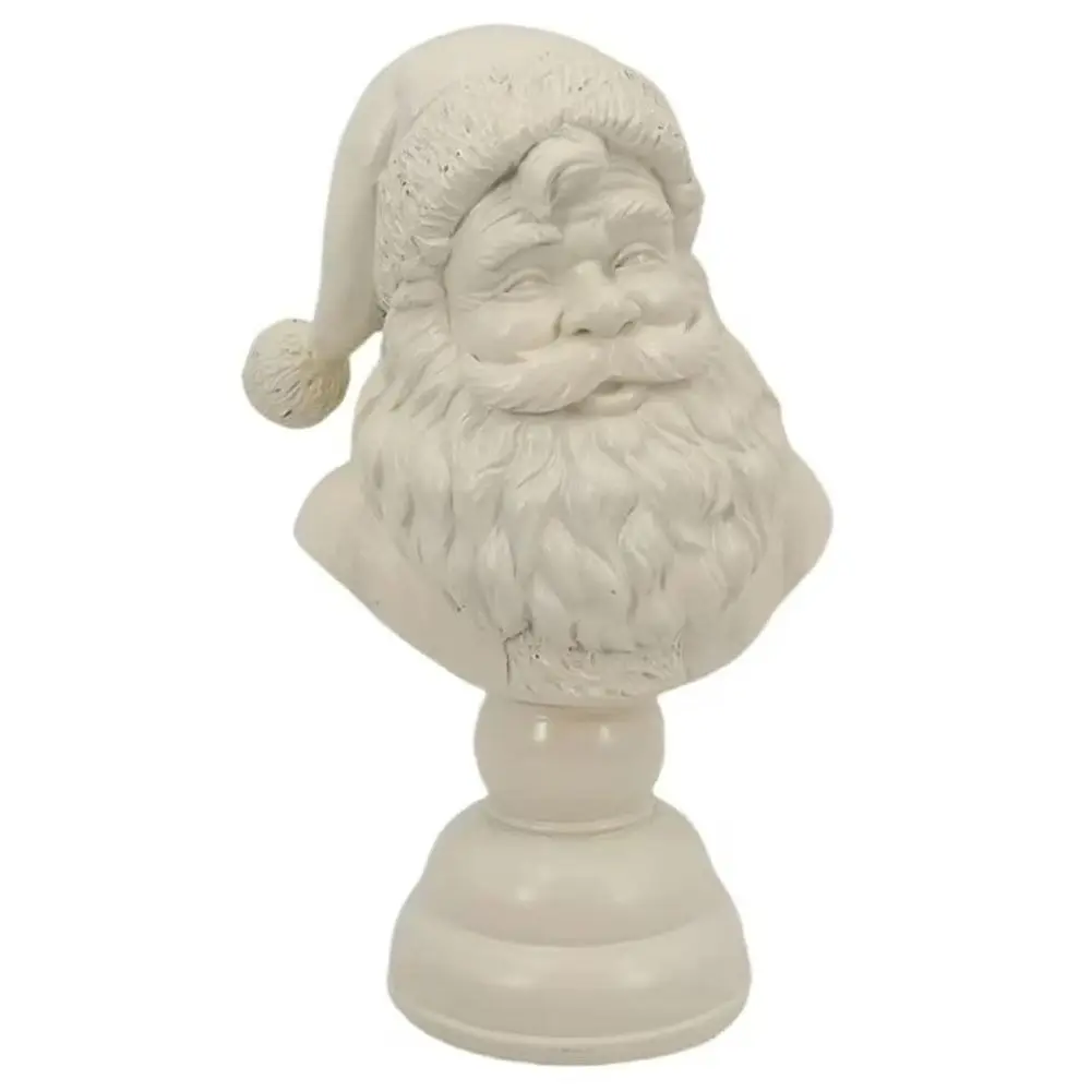 

Resin Santa Bust Statue Festival Decor Tabletop Decoration Christmas Figurine Santa Claus Pattern Christmas Home Decor