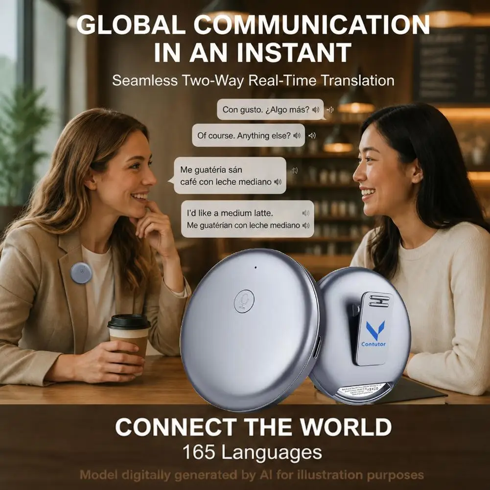 Portable Wearable Smart Simultaneous Translation Device For 165 Languages Travel And Business Spoken English Practice Machine