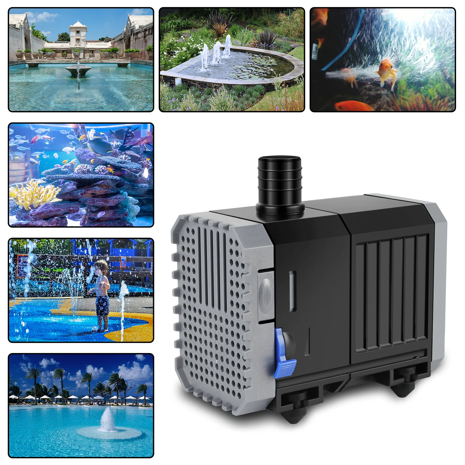 Forever Speed Aquarium Förderpumpe Teichpumpe Tauchpumpen Wasserpumpe Fontäne Pumpe 600L/h