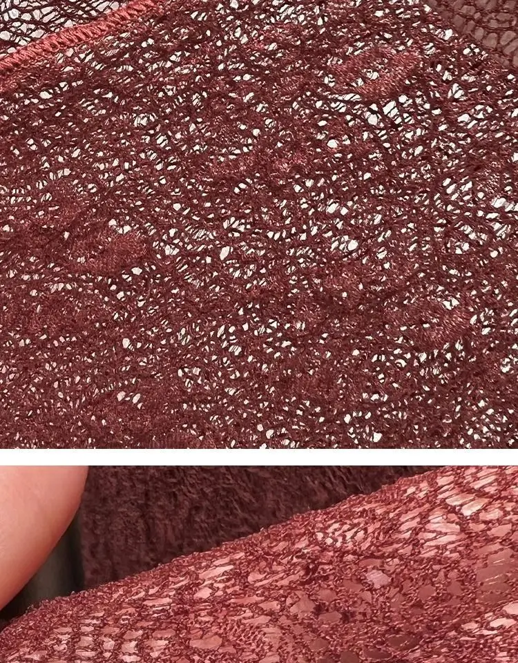 Damen-Oberteil mit Rundhalsausschnitt und Spitze, neues Herbst-/Winter-Modell, durchsichtiges Netzstoff-Langarmshirt, figurbetontes, elegantes und modisches Oberteil für den Innenbereich. – Detail 16