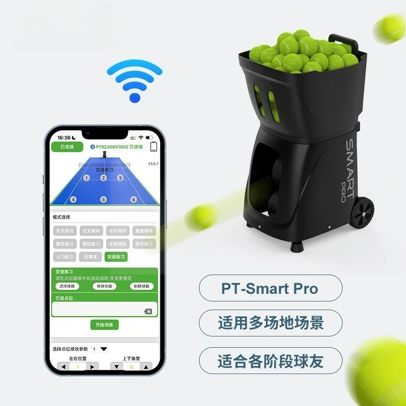 

PT-Smart Pro Professional Automatic Tennis Ball Launcher High-End Version