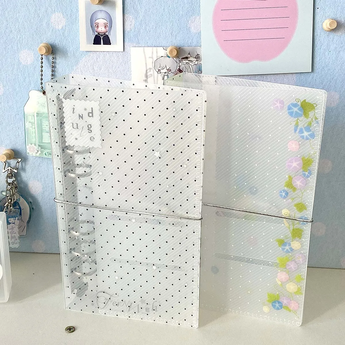 

Блокнот-планер A6 в горошек с текстурой твила, минималистичный дизайн со звездами, эстетичный ежедневник для офиса и школы