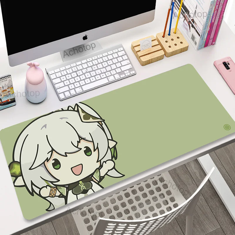 

Green Kawaii Large Mouse Pad 100x50cm Computer Mousepad Genshin Impact Company Gaming Mausepad Keyboard Mat Office XXL Desk Mats