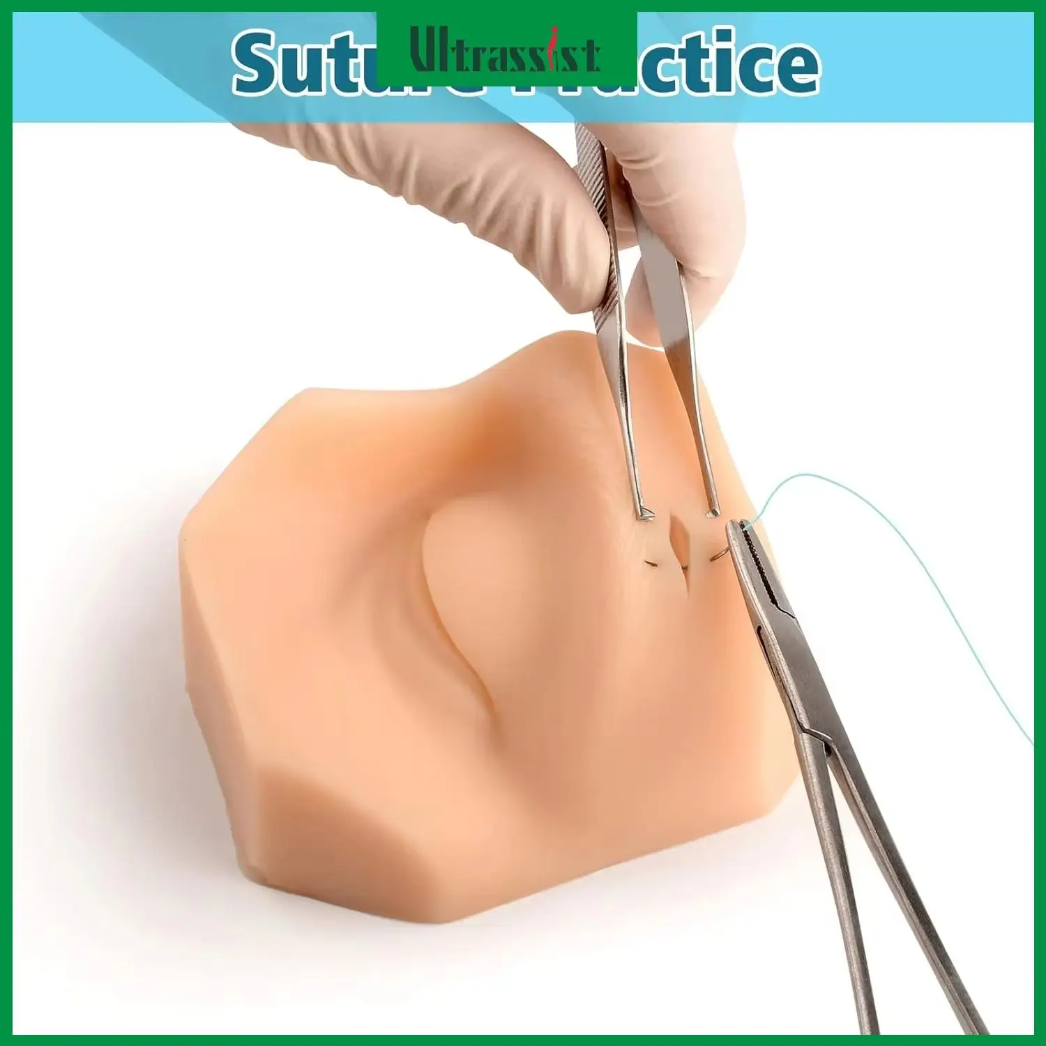 Ultrassist Right/Left Eye Model Soft Silicone for Practicing Piercing Suture Realistic Eyebrows  for Education Display Instruct