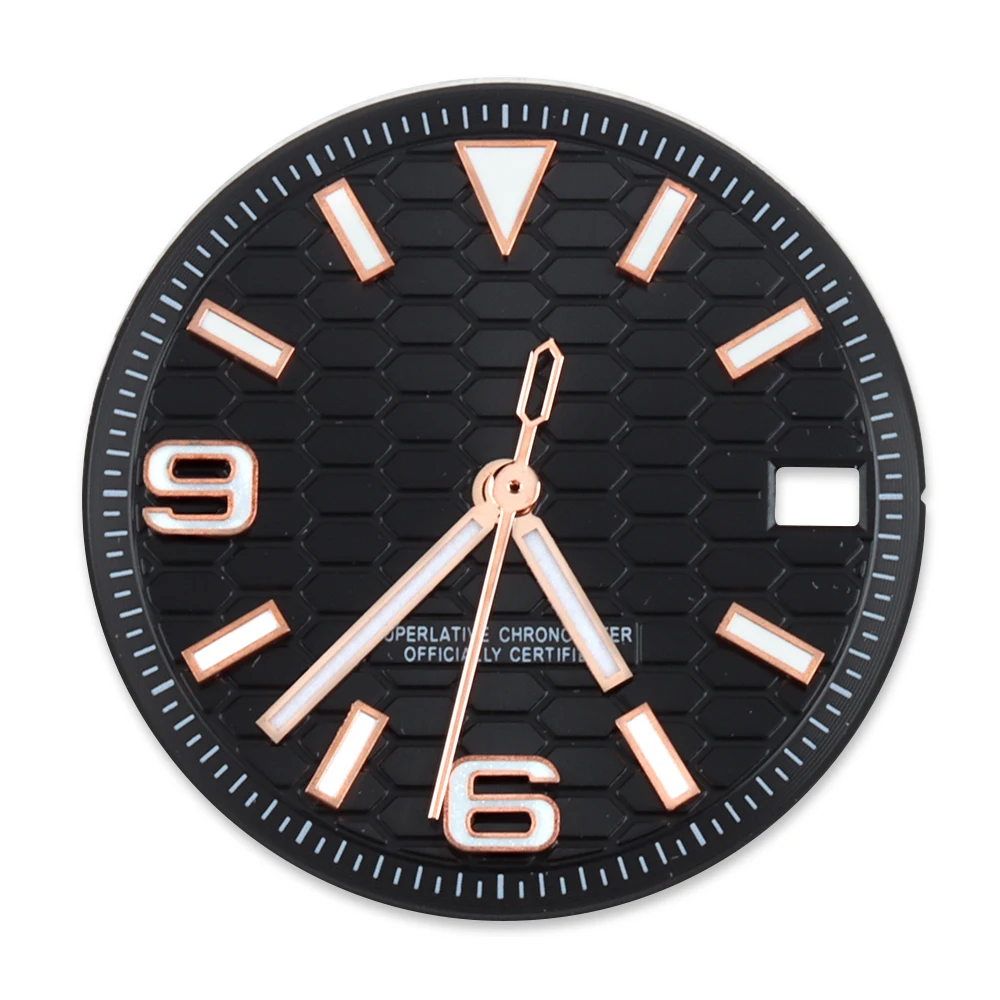 

NH35 28.5mm Fit Land-Dweller Case Watch Dial 316L Steel For NH35 NH36 Movement Dial Modified Watch Accessories Blue Luminous