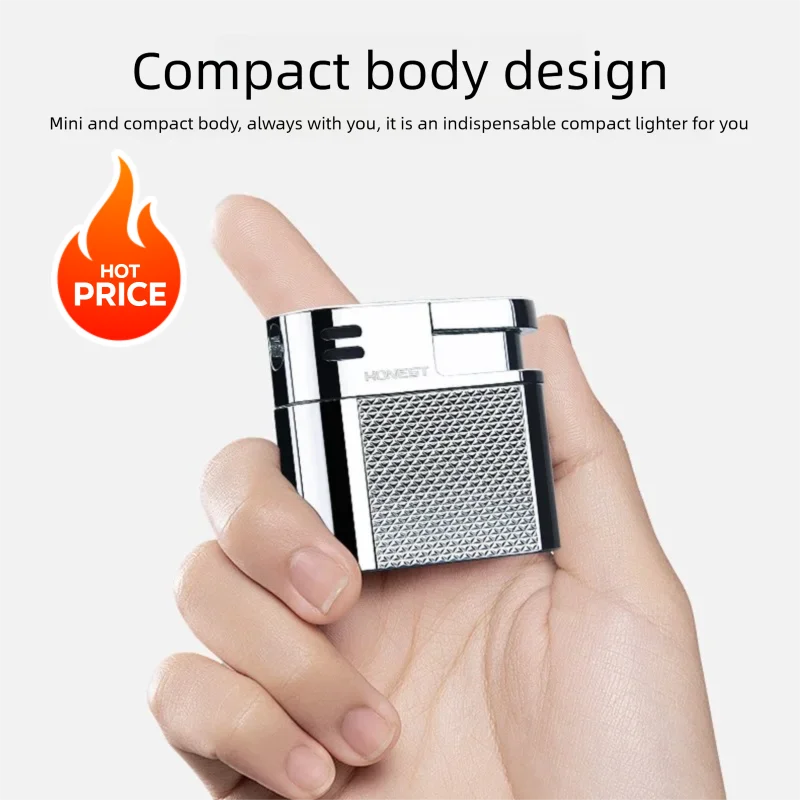 

Креативная ретро-зажигалка с прямым пламенем, новая модель с косым пламенем, специальная, легкая, роскошная.