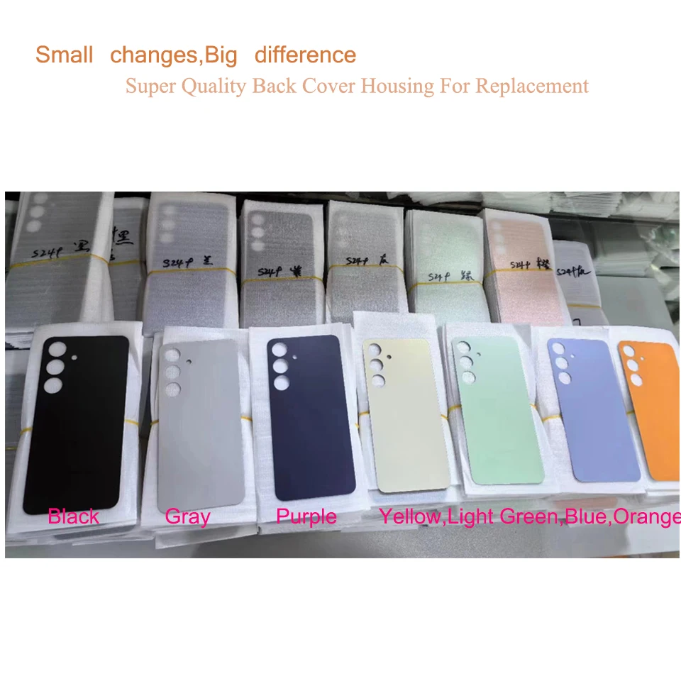 10Pcs/Lot For Samsung Galaxy S24 Plus S24+ S926 Housing Back Cover Real Case Battery Door Chassis Housing WIth Lens Replacement