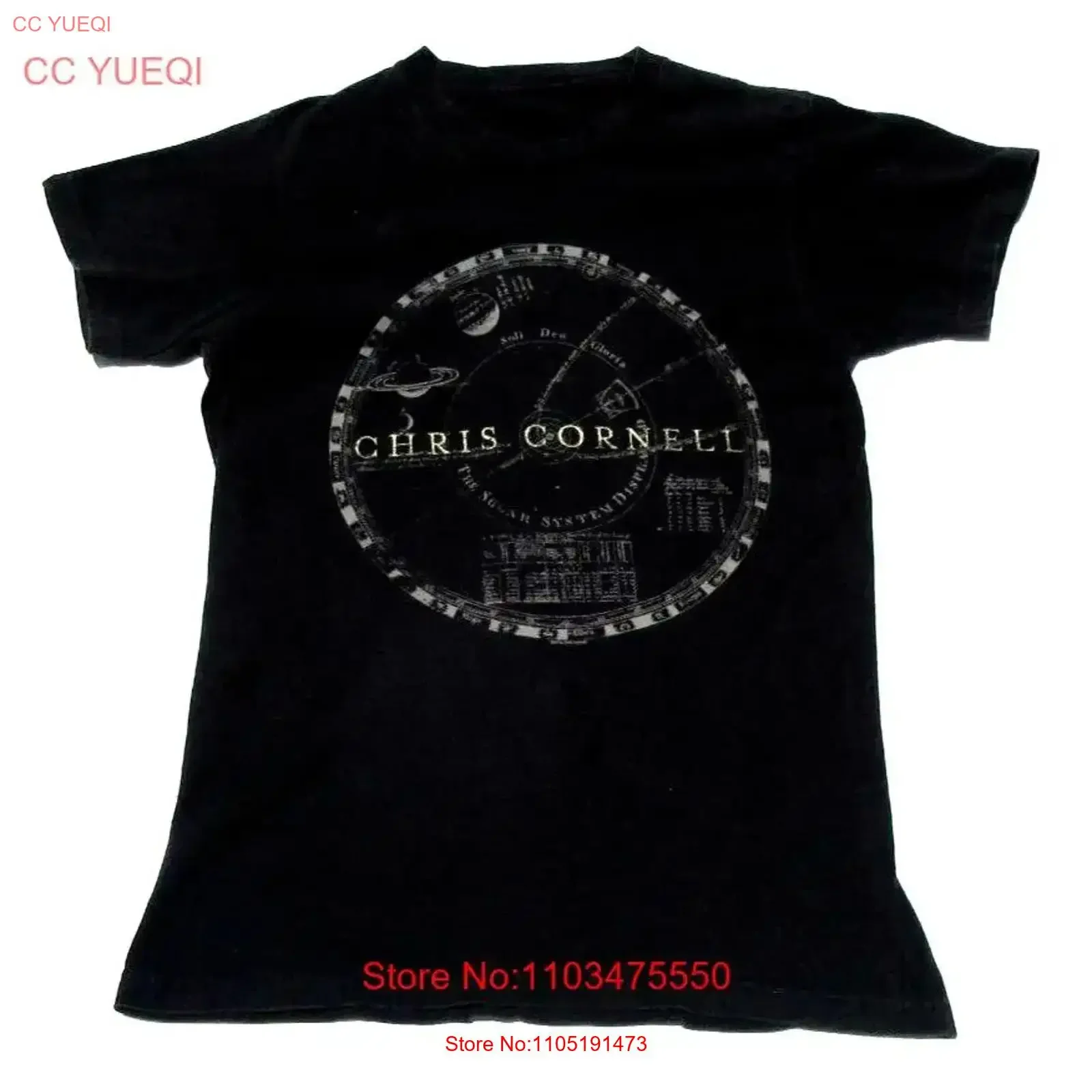 CHRIS CORNELL Solar System 2016 Higher Truth Concert Tour Black T Shirt Mens Small vintage Washed homme designer clothes