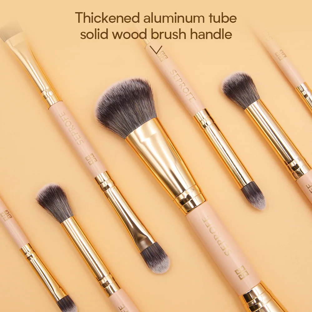 7pcs Makeup Brush Set, Professional Double-Ended Makeup Brushes for Foundation Powder Blush Concealer Liquid Cream