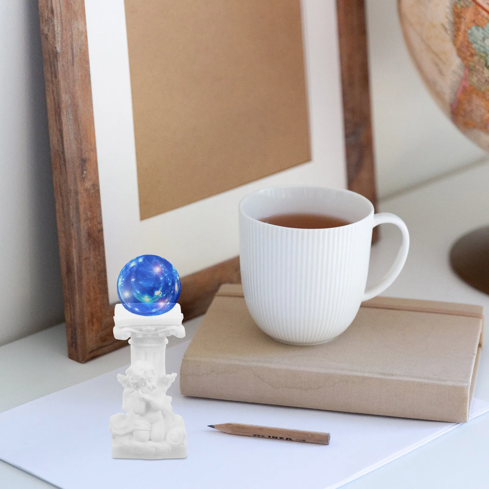 

Crystal Sphere Stand Resin Made Display Base for Crystal Ball Decor Home Office Desk Ornament Smooth Finish Creative Design