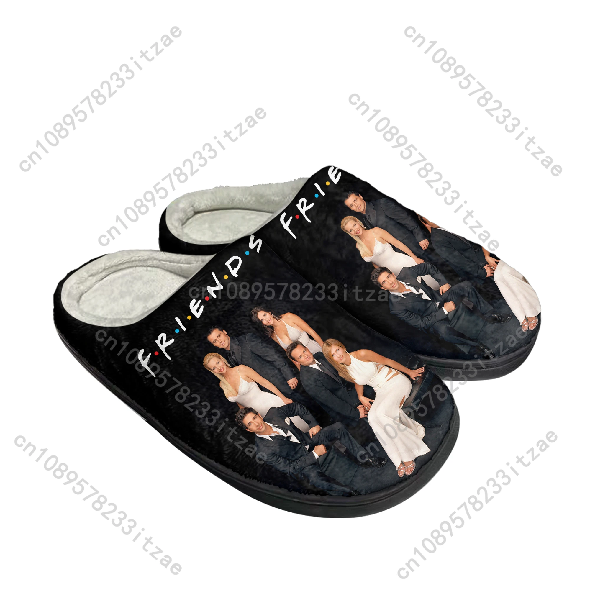 Friends TV Show Central Perk Coffee Home Cotton Slippers Mens Womens Plush Bedroom Casual Keep Warm Shoes Indoor Customized Shoe