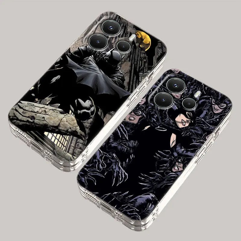 

Marvel B-Batmans Catwomans Phone Case For Redmi Note 15 Pro 14 13 12 11 10 15 Pro + Plus A7 10C 12C 13C 14C 15C Soft Clear Cover