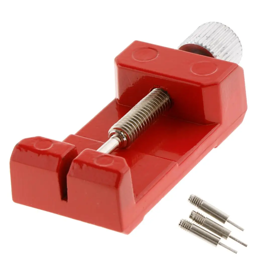 Sturdy Alloy Watch Repair Tool Kit Watch Band Shortening Tool Bench for Watch Bracelet Adjustment and Pin Removal