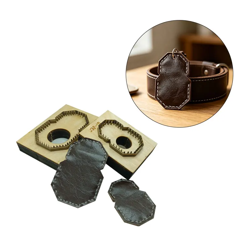 Durable Gourd-Shaped Leather Tag Die Cutting Mold High Precision Hand-Punching Dual-Purpose DIY Handcraft Leather Tag Hanging Or