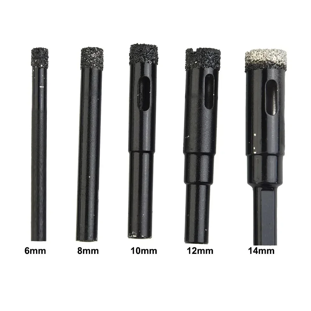 1pc diamante punta da trapano a secco apri foro 6 8 10 12 14 mm per il taglio di piastrelle in porcellana dura ceramica marmo ardesia parti di utensili elettrici