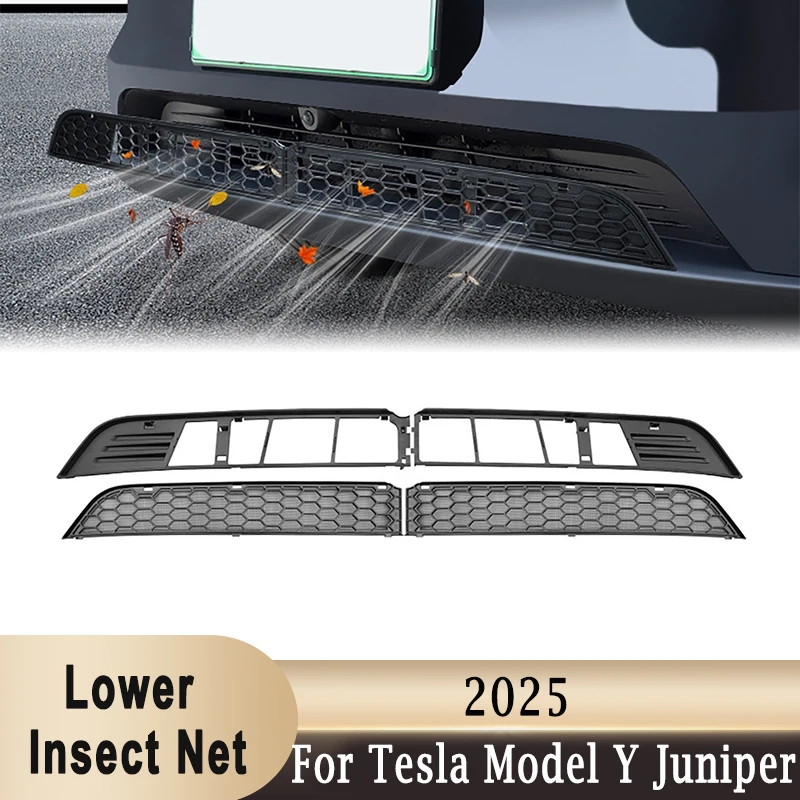 

Front Bumper Lower Insect Net Grille Air Inlet Vent Bug Guard Mesh Protection Modified Part for Tesla Model Y Juniper 2025