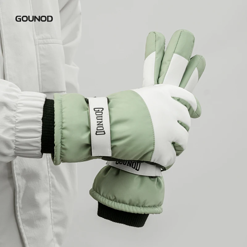 

1 пара/2 шт., зимние перчатки, теплые ветрозащитные водонепроницаемые лыжные перчатки, сенсорный экран, термоподкладка, противоскользящие рабочие велосипедные перчатки, мотоцикл