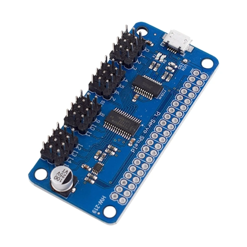 C7AB High Precisions 16 Port 12-Bit I2C Interfaces PWM Expansion Board for Robotic Arm and Controls Systems