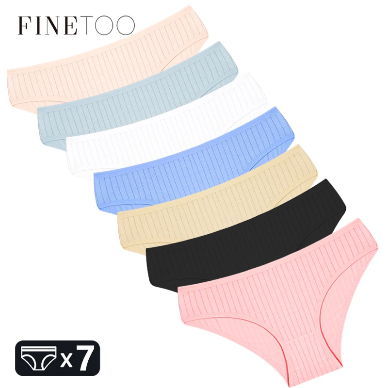 7Pcs Baumwolle Höschen Frauen Atmungsaktive Unterwäsche Sexy Komfort Briefs Weiche Dessous Weibliche Einfarbig Unterhose Niedrige Taille Panty