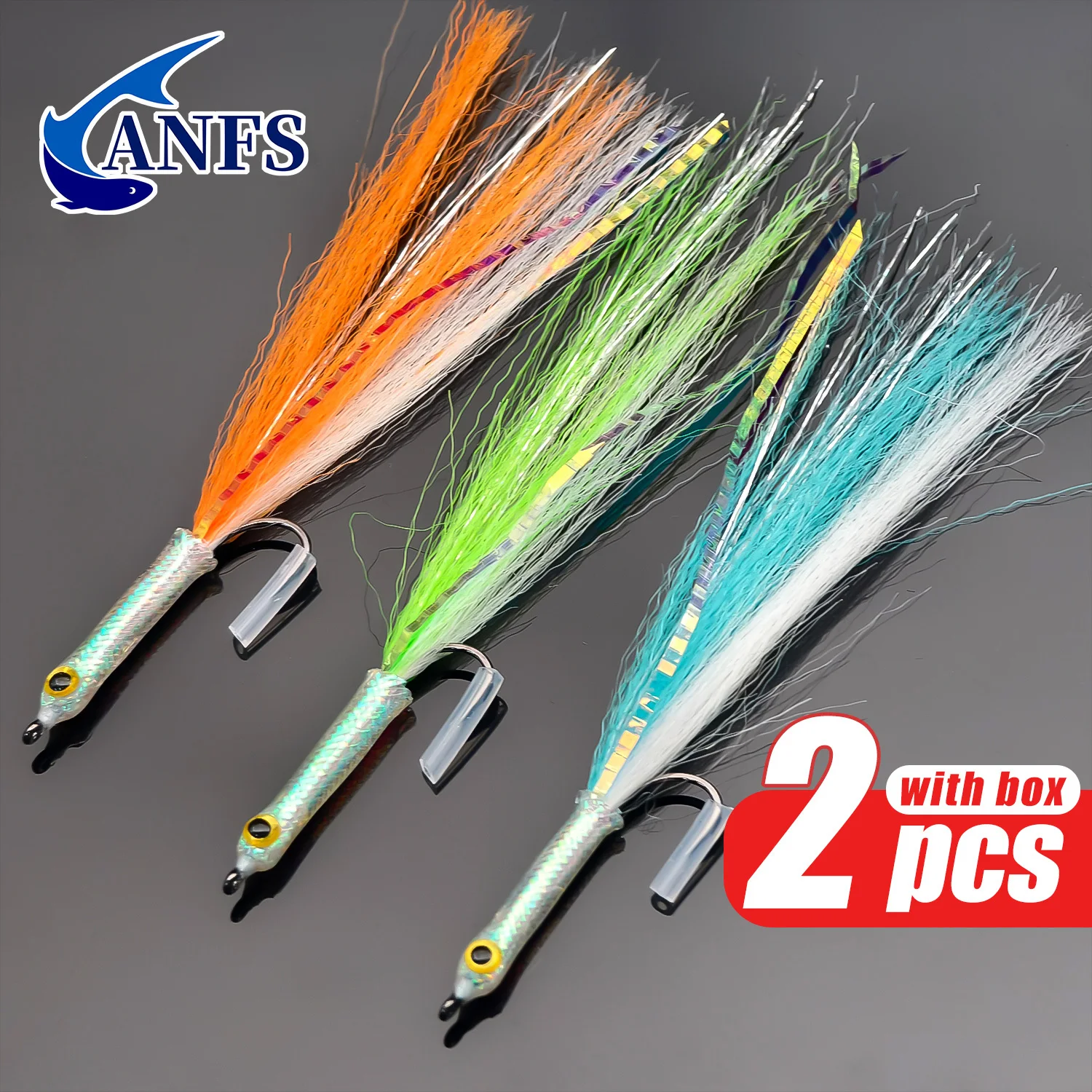 ANFS Moscas Streamer para agua salada – Mosca grande - imagen 5