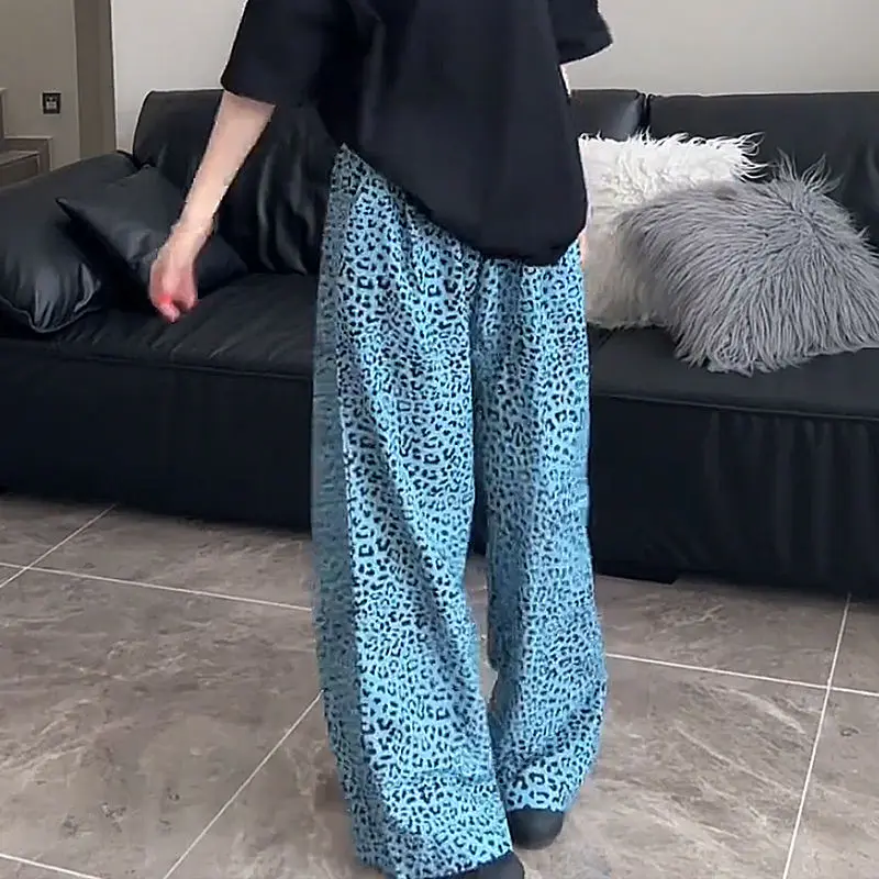 Pantaloni Casual donna stampa leopardata progettata Comfort All-Match nozioni di base quotidiane stile coreano per il tempo libero personalità speciale e traspirante