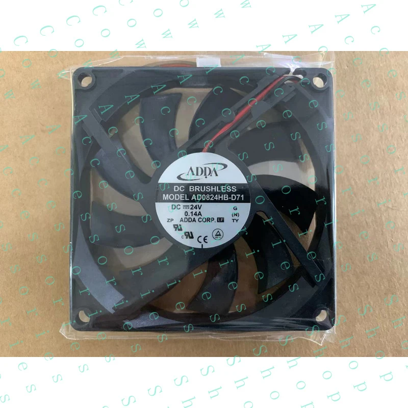 

PP+ 1PC Double ball cooling fan DC24V 0.14A 80*80*15mm 2pin AD0824HB-D71