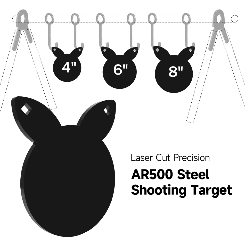 ar500スチール製射撃ターゲット、厚さ3-8インチのar500ブロンズコンビネーションターゲット-射撃練習に最適な選択