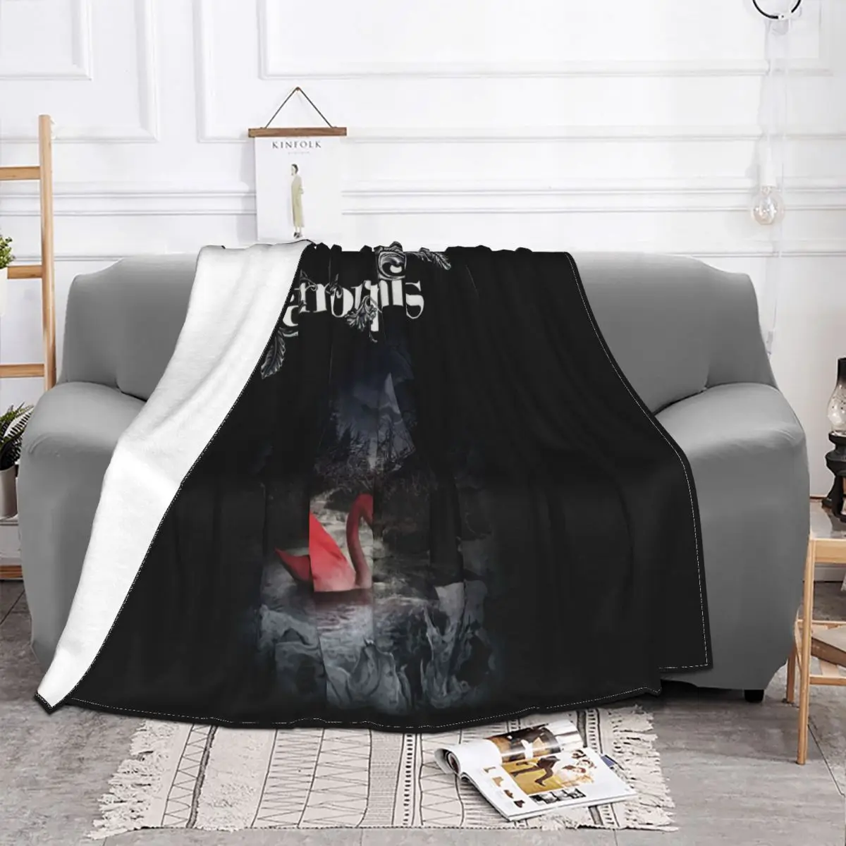 Amorphis Silent Waters Black Dark Tranquillity Soilwork Wintersun Design Cartoon Good Quality Woman Throw Blanket