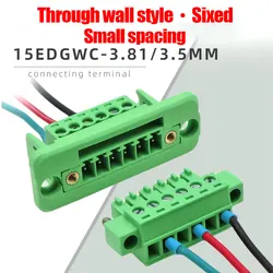 1Set 15EDGWC Pitch 3.81mm 2P/3P/4P/5P/6P/8P/9P Pluggable Terminal Block Connector JM15EDGKM 3.81mm Pitch
