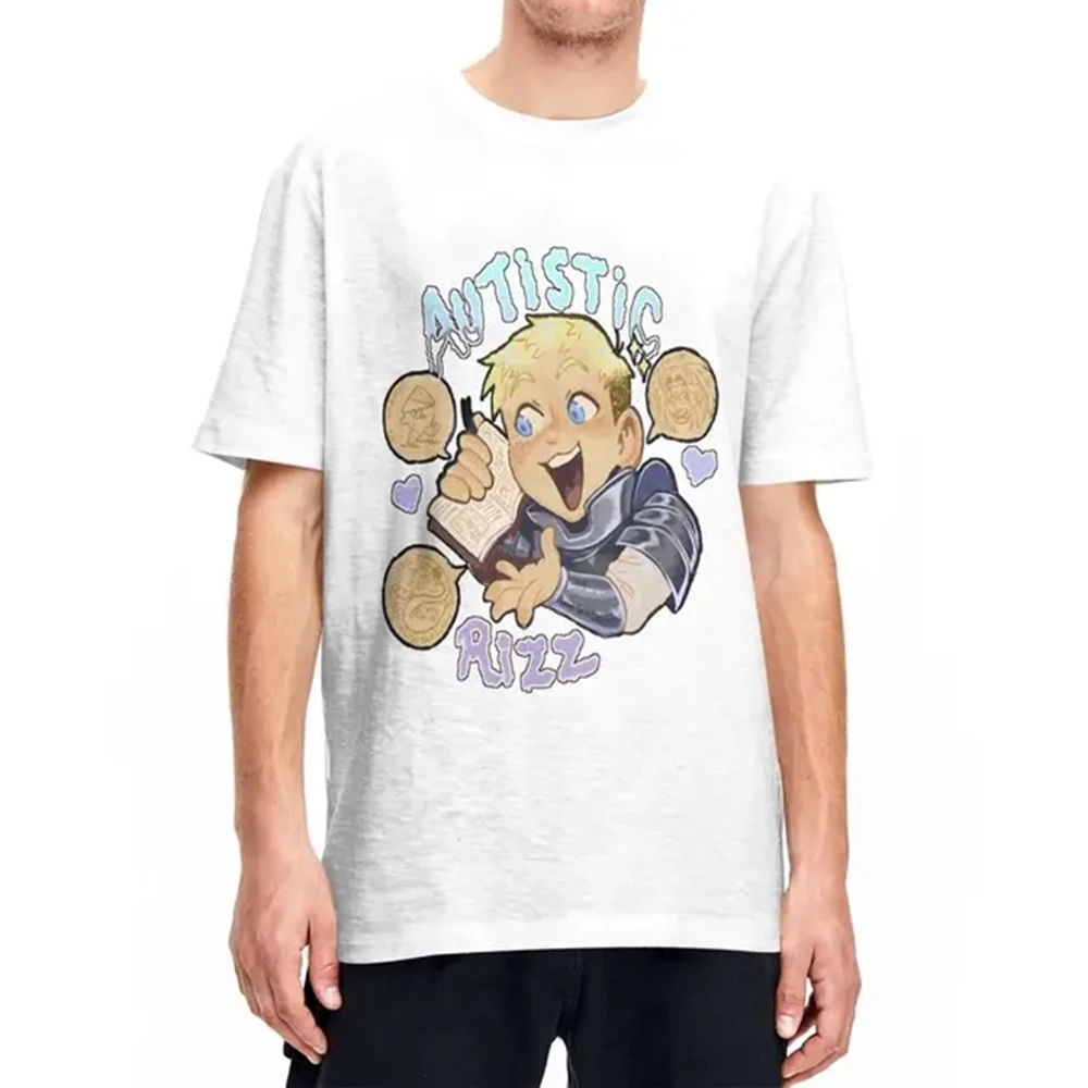 

Oversized T-Shirt Dungeon Meshi Laios 100% Cotton T-Shirts Manga Delicious Tee Shirt for Man Y2K Print Short Sleeve Tees 72502