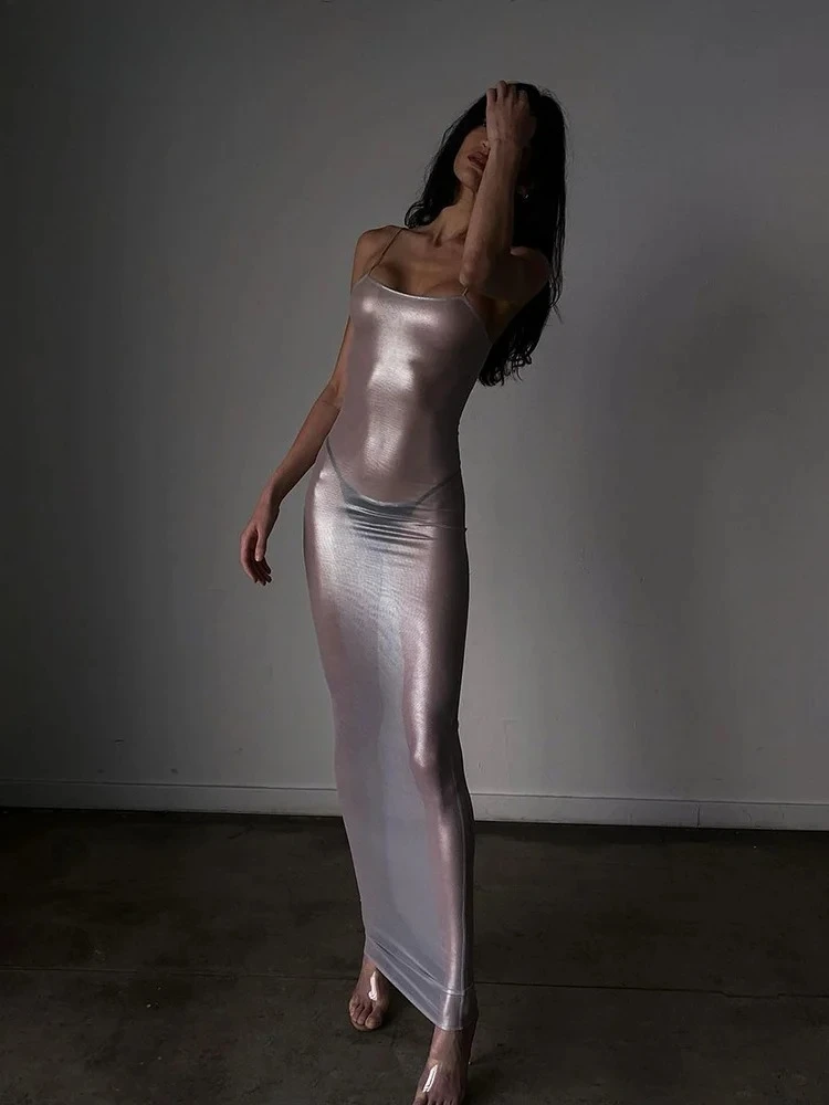 Y2K ดูผ่านผู้หญิง Camisole เซ็กซี่ Skinny Coquette วันหยุด Beach Party Midnight Clubwear Bodycon Vestidos