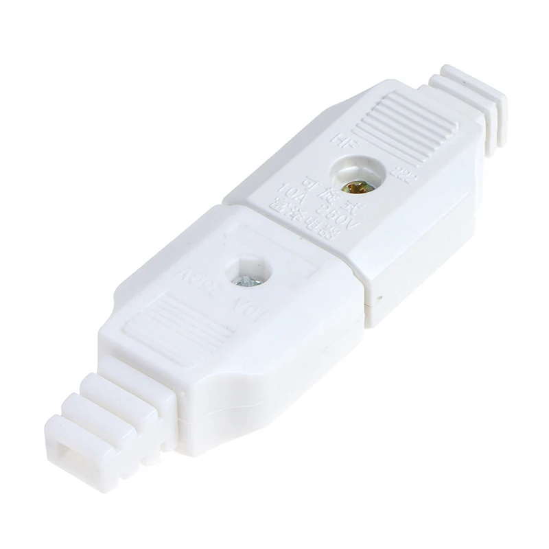 Enchufe macho de corriente eléctrica de CA, adaptador de enchufe hembra, 2 pines planos de EE. UU., cable nuevo