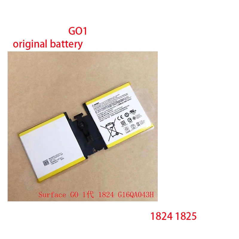 For Microsoft Surface GO 1 Flat Battery, 1824, G16QA043H Original Battery, 1825 Laptop Battery Surface1 Flat Battery